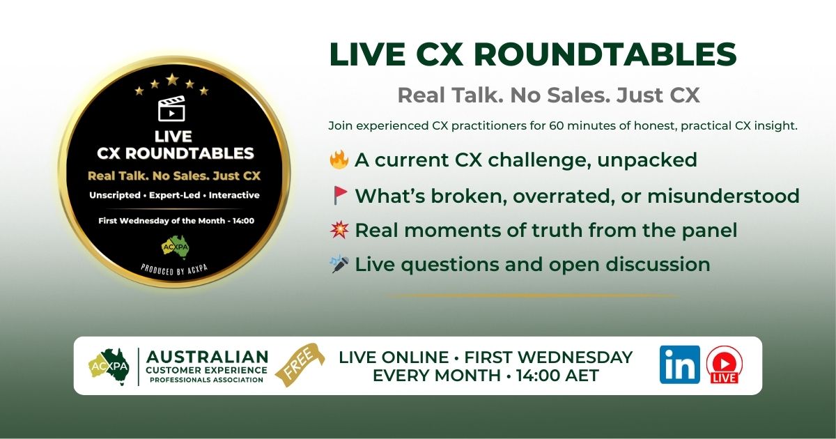 Live CX Roundtables — monthly expert-led CX discussions with real practitioners