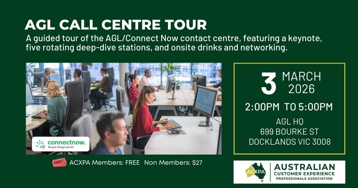 Site Tour of the AGL Call Centre hosted by ACXPA